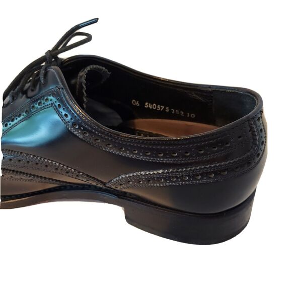 FLORSHEIM Men\'s BLACK 10.5 Oxford Shoe Leather Brogue Wingtip 540575 main image 8